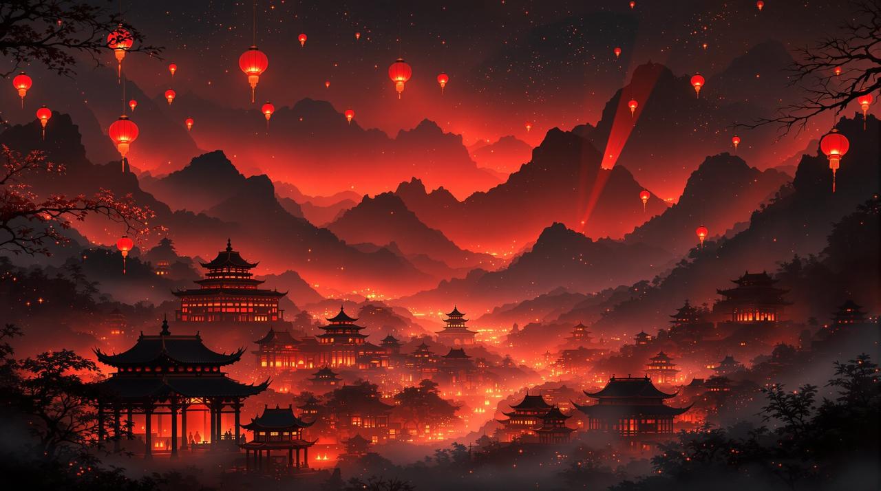 秘撸影院主视觉背景 - 中国风影视氛围